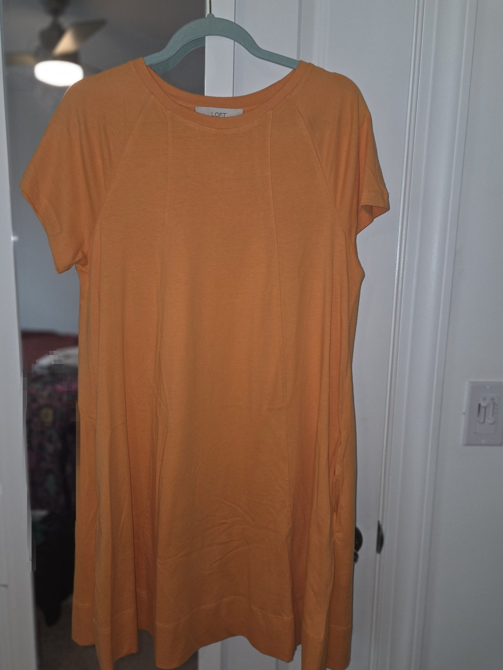 LOFT Orange T-Shirt Dress